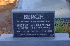 Bergh, Hester Wilhelmina (neè Strauss)