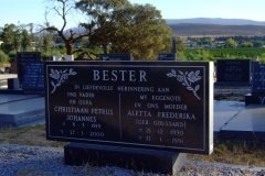 Bester, Christiaan Petrus Johannes + Bester, Aletta Frederika (G