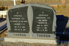 Theron, Jacobus P.H. + Theron, Gesina M. (Gebore Du Toit)