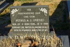 V D Westhuizen, Petrus A. J. (Pietie)