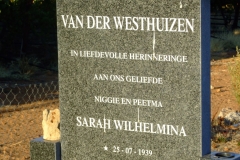 van der Westhuizen, Sarah Wilhelmina