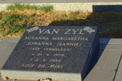 Van Zyl, Susanna Maragetha Johanna (Sannie) nee Vermuelen