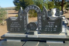 Jordaan, Theunis born 16 July 1919 died 11 October 1991 and Corry born 24 February 1920 died 28 February 1995