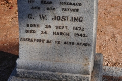 Josling, GW born 29 September 1872 died 24 March 1942