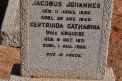 Van der Westhuizen, Jacobus Johannes and Getruida Catharina nee Kruger