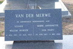 Van der Merwe, Schalk Willem Burger + Marie Antoinette