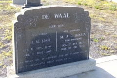 De Waal, J.H.M. + M.J.C.