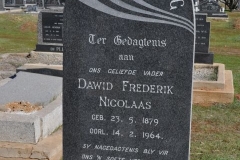 Spangenberg, David Frederik Nicolaas born 23 May 1879 died 14 February 1964