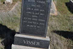 Visser, Kotie nee Nel born 15 June 1870 died 08 October 1957