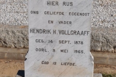 Vollegraaff, Hendrik H born 14 September 1878 died 09 May 1965