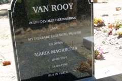 van Rooy, Maria Magrietha