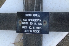 Van Schalkwyk, Sarah Maria